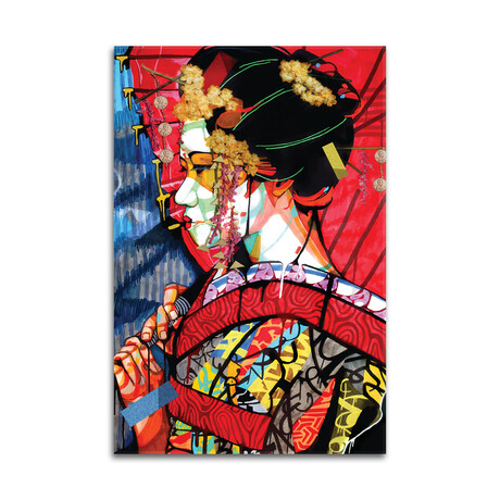 American Geisha Print on Acrylic Glass by Domonique Brown (16"H x 24"W x 0.25"D)