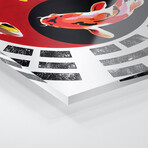 Koi Fish Print on Acrylic Glass by Soo Beng Lim (16"H x 24"W x 0.25"D)