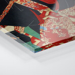 Samurai Painted Red Print on Acrylic Glass by Unknown Artist (16"H x 24"W x 0.25"D)