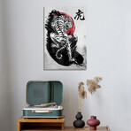 Japanese Tiger Print on Acrylic Glass by Cornel Vlad (16"H x 24"W x 0.25"D)