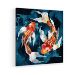 Metallic Koi II Print on Acrylic Glass by SpaceFrog Designs (24"H x 24"W x 0.25"D)