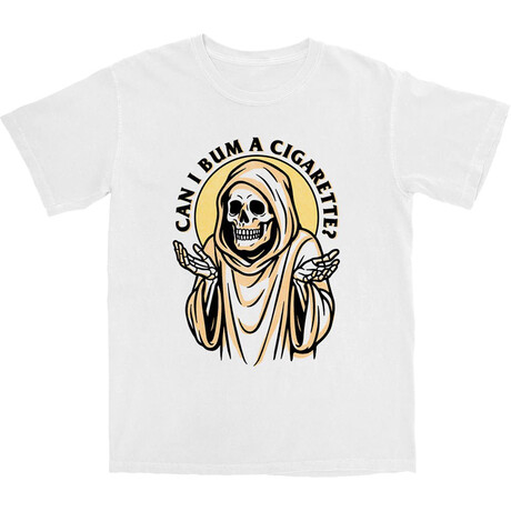 Can I Bum A Cigerette T-Shirt // White (S)