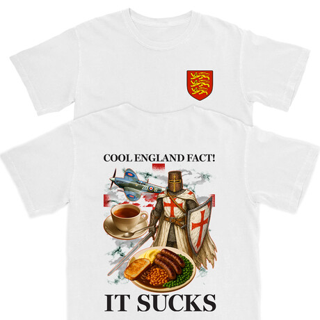 Cool England Fact T-Shirt // White (S)