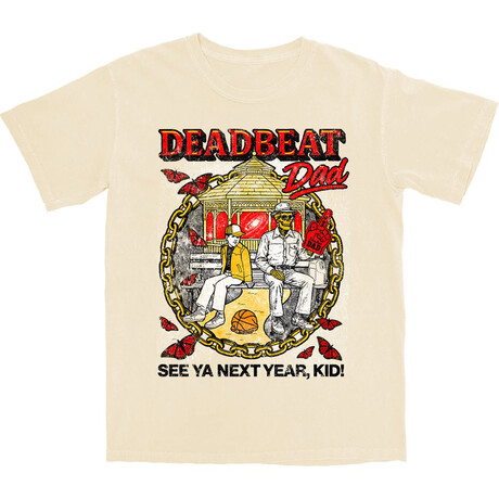 Deadbeat Dad See Ya T-Shirt // Natural (S)