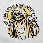 Can I Bum A Cigerette T-Shirt // White (S)
