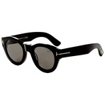 Tom Ford // Unisex  // FT1212-01A-48 Shiny Black + Grey