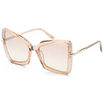 Tom Ford // Women's // FT0766-57G-63 Transparent Brown + Light Brown Gradient