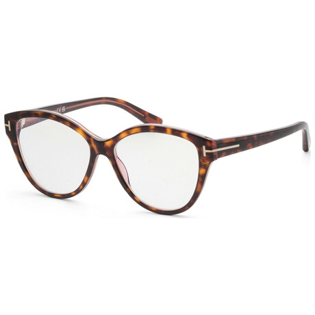 Tom Ford // Women's // FT5954-B-056-54 Havana + Blue Light Filter