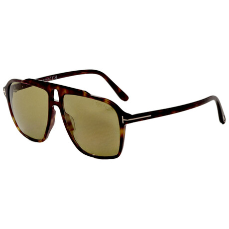 Tom Ford // Men's // FT1209-52N-56 Dark Havana + Green