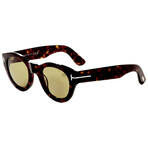 Tom Ford // Unisex  // FT1212-52N-48 Dark Havana + Green