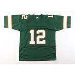 Miami Hurricanes // Jim Kelly Signed Jersey + Bernie Kosar Signed Helmet