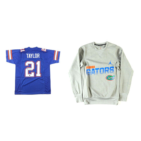 Florida Gators // Fred Taylor // Signed Jersey + Team-Issued Pullover