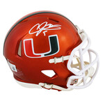 Miami Hurricanes // Andre Johnson Signed Helmet + Jeremy Shockey Signed Jersey