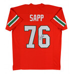 Miami Hurricanes // Warren Sapp Signed Jersey + Ted Hendricks Signed Helmet