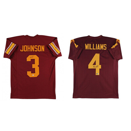 USC Trojans// Keyshawn Johnson & Mario Williams Signed Jersey