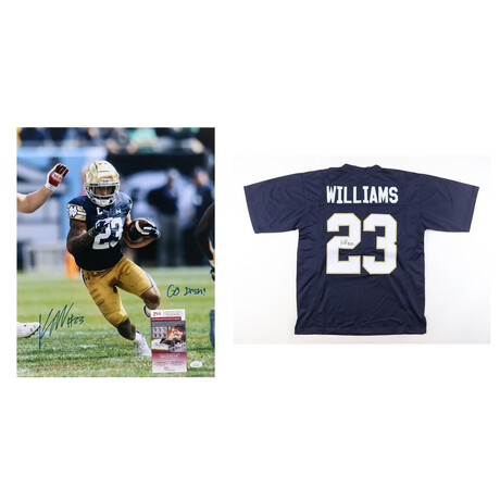 Kyren Williams // Notre Dame Fighting Irish // Signed Jersey + Photo