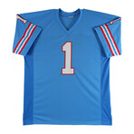 Warren Moo n// Signed Houston Oilers Jersey + Signed Washington Huskies Football