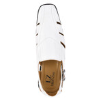 Bidwill // Leather Fisherman Sandals // White (US: 7)