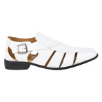 Bidwill // Leather Fisherman Sandals // White (US: 7)