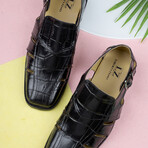 Bidwill // Leather Fisherman Sandals // Black (US: 7)