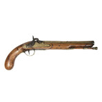 British Bronze-Barreled Flintlock Conversion Pistol // Early 1800's