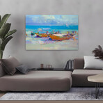 Boats On The Shore by Vahe Yeremyan (24"H x 1.5"W x 16"D)