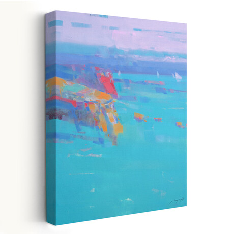 Turquoise Bay by Vahe Yeremyan (24"H x 1.5"W x 16"D)