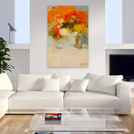 Vase of Yellow Flowers 2 by Vahe Yeremyan (24"H x 1.5"W x 16"D)