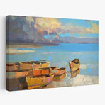Fishing Boats by Vahe Yeremyan (24"H x 1.5"W x 16"D)