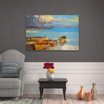 Fishing Boats by Vahe Yeremyan (24"H x 1.5"W x 16"D)