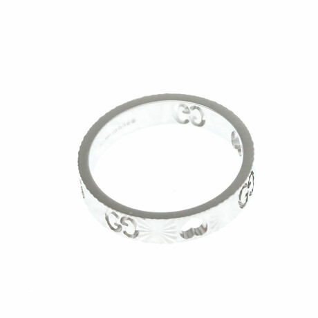 Gucci // 18k White Gold Icon Ring // Ring Size: 7.25 // Store Display