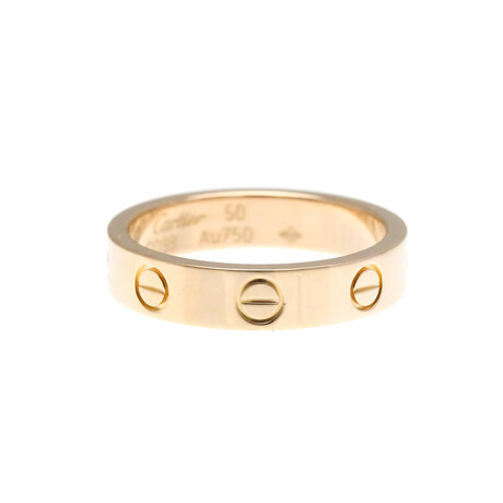 Cartier // 18k Rose Gold Mini Love Ring // Ring Size: 5.25 // Store Display