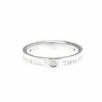 Tiffany & Co. // Platinum Flat Diamond Ring // Ring Size: 9 // Store Display