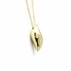 Tiffany & Co. // 18k Yellow Gold Bean Pendant Necklace // 15.74" // Store Display