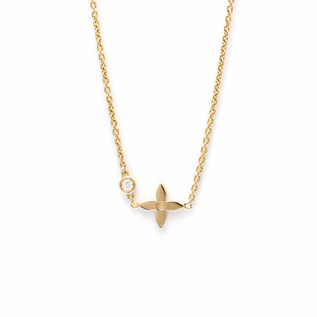Louis Vuitton // 18k Rose Gold Monogram Idylle Diamond Pendant Necklace // 14.96"-15.74" // Store Display
