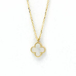 Van Cleef & Arpels // 18k Yellow Gold Sweet Alhambra Mother of Pearl Pendant Necklace // 15.15"-15.94" // Store Display