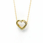 Cartier // 18k Rose Gold + 18k White Gold + 18k Yellow Gold Trinity Heart Pendant Necklace // 14.96"-16.14" // Store Display