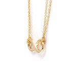 Tiffany & Co. // 18k Rose Gold Infinity Double Chain Pendant Necklace // 15.74" // Store Display