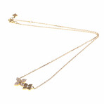 Louis Vuitton // 18k Rose Gold Star Blossom Double Diamond Pendant Necklace // 15.35"-16.14" // Store Display