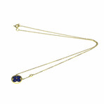 Louis Vuitton // 18k Yellow Gold Sun Blossom Diamond + Lapis Lazuli Pendant Necklace // 16.14" // Store Display