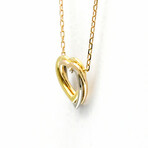 Cartier // 18k Rose Gold + 18k White Gold + 18k Yellow Gold Trinity Heart Pendant Necklace // 14.96"-16.14" // Store Display