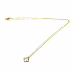 Van Cleef & Arpels // 18k Yellow Gold Sweet Alhambra Mother of Pearl Pendant Necklace // 15.15"-15.94" // Store Display