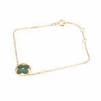 Louis Vuitton // 18k Rose Gold Sun Blossom Diamond + Malachite Bracelet // 5.11"-6.69" // Store Display
