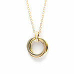 Cartier // 18k Rose Gold + 18k White Gold + 18k Yellow Gold Trinity Diamond Pendant Necklace // 16.53" // Store Display