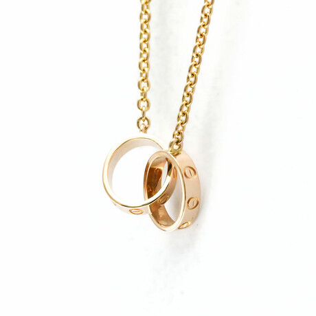 Cartier // 18k Rose Gold Baby Love Pendant Necklace // 17.51" // Store Display