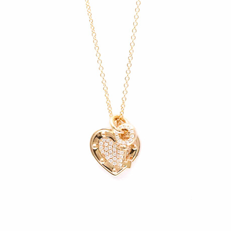 Tiffany & Co. // 18k Rose Gold Return to Tiffany Diamond Pendant Necklace // 15.74"-17.71" // Store Display
