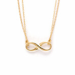 Tiffany & Co. // 18k Rose Gold Infinity Double Chain Pendant Necklace // 15.74" // Store Display
