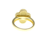 Van Cleef & Arpels // 18k Yellow Gold Alhambra Diamond + Onyx Ring // Ring Size: 6.75 // Store Display