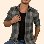 Lumberjack Button-Up Shirt // Slim Fit // Green (S)