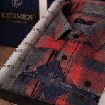 Lumberjack Button-Up Shirt // Slim Fit // Red (L)